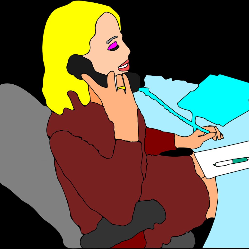 receptionist, office, lady